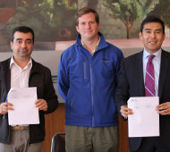 Felipe Petit-Laurent de Servicio País, Juan Pablo Barros de Curacaví y Superintendente Eric Parrado